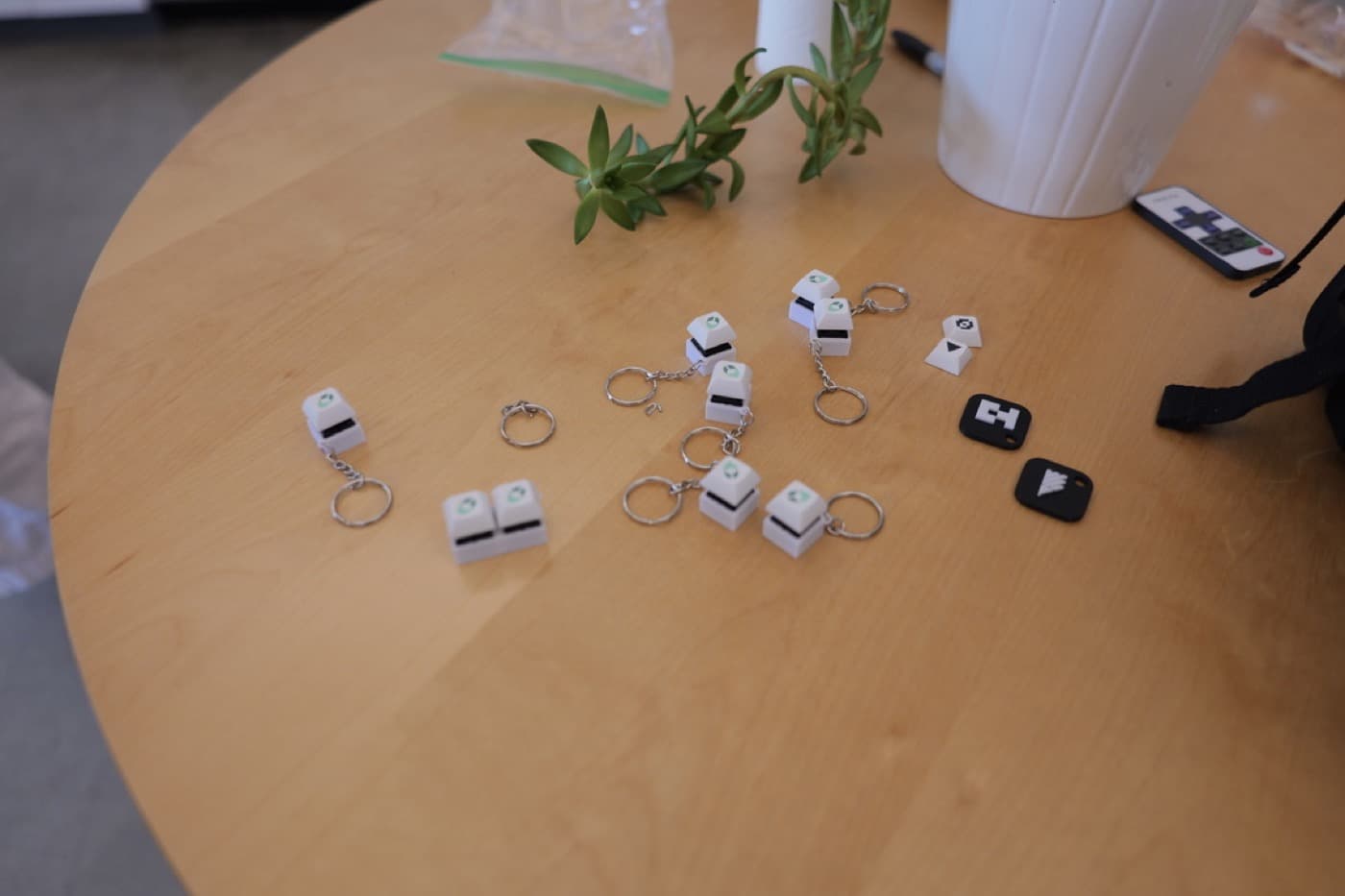 Keycap keychains printed for a local order