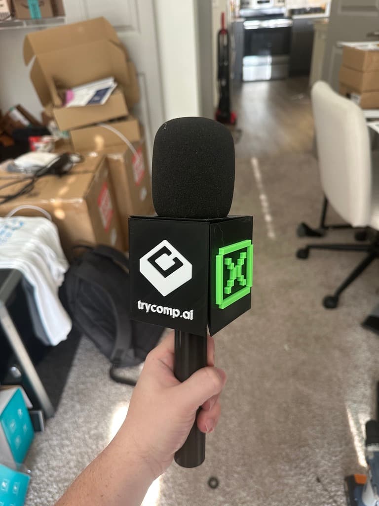 Custom microphone accessory printed in PETG