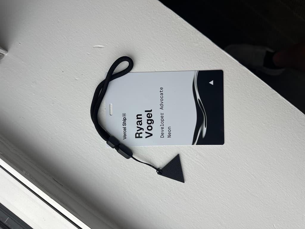 Custom NFC keychains printed in PLA for Vercel Ship